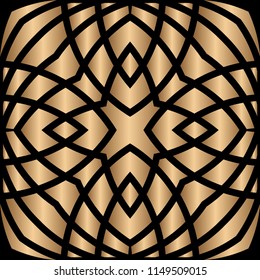Vector modern tile pattern. Abstract art deco monochrome background