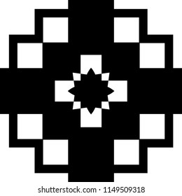 Vector modern tile pattern. Abstract art deco monochrome background