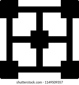 Vector modern tile pattern. Abstract art deco monochrome background