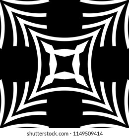 Vector modern tile pattern. Abstract art deco monochrome background