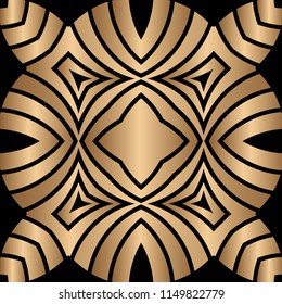 Vector modern tile pattern. Abstract art deco monochrome background