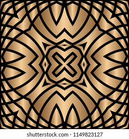 Vector modern tile pattern. Abstract art deco monochrome background