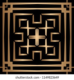 Vector modern tile pattern. Abstract art deco monochrome background