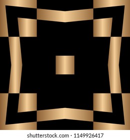 Vector modern tile pattern. Abstract art deco monochrome background