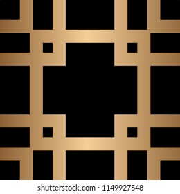 Vector modern tile pattern. Abstract art deco monochrome background