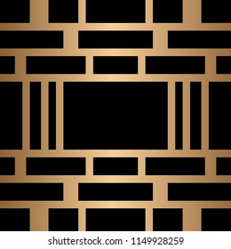 Vector modern tile pattern. Abstract art deco monochrome background