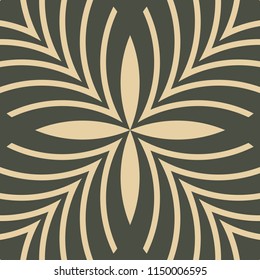 Vector modern tile pattern. Abstract art deco monochrome background