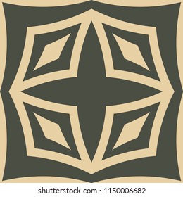 Vector modern tile pattern. Abstract art deco monochrome background