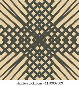Vector modern tile pattern. Abstract art deco monochrome background