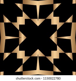 Vector modern tile pattern. Abstract art deco monochrome background