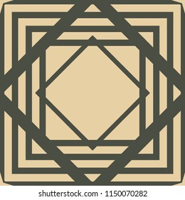Vector modern tile pattern. Abstract art deco monochrome background