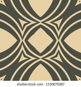 Vector modern tile pattern. Abstract art deco monochrome background