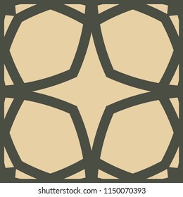 Vector modern tile pattern. Abstract art deco monochrome background