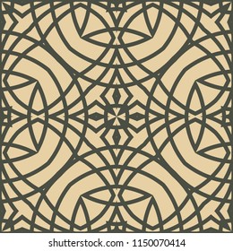 Vector modern tile pattern. Abstract art deco monochrome background