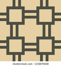 Vector modern tile pattern. Abstract art deco monochrome background