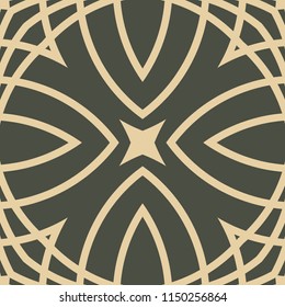 Vector modern tile pattern. Abstract art deco monochrome background