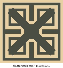 Vector modern tile pattern. Abstract art deco monochrome background