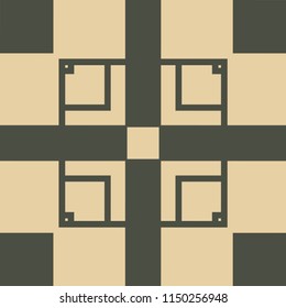 Vector modern tile pattern. Abstract art deco monochrome background