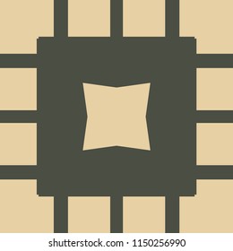 Vector modern tile pattern. Abstract art deco monochrome background