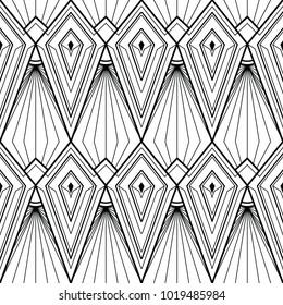 Vector modern tiles pattern. Abstract geometric seamless monochrome background