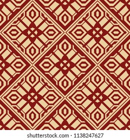 Vector modern tiles pattern. Abstract art deco seamless monochrome background