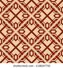 Vector modern tiles pattern. Abstract art deco seamless monochrome background