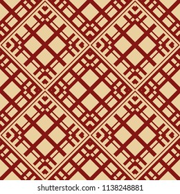 Vector modern tiles pattern. Abstract art deco seamless monochrome background