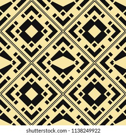 Vector modern tiles pattern. Abstract art deco seamless monochrome background