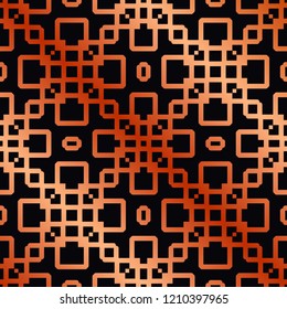 Vector modern tiles pattern. Abstract art deco seamless golden background