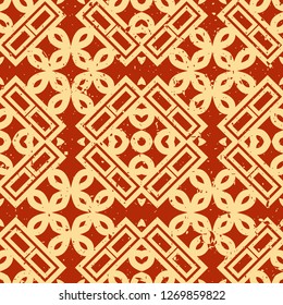 Vector modern tiles pattern. Abstract art deco seamless monochrome background