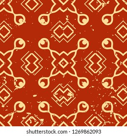 Vector modern tiles pattern. Abstract art deco seamless monochrome background