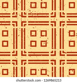 Vector modern tiles pattern. Abstract art deco seamless monochrome background