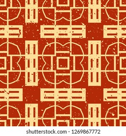 Vector modern tiles pattern. Abstract art deco seamless monochrome background