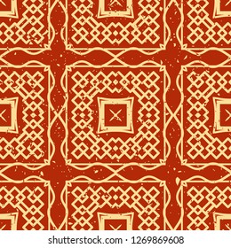 Vector modern tiles pattern. Abstract art deco seamless monochrome background