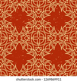 Vector modern tiles pattern. Abstract art deco seamless monochrome background