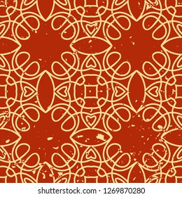 Vector modern tiles pattern. Abstract art deco seamless monochrome background