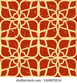 Vector modern tiles pattern. Abstract art deco seamless monochrome background