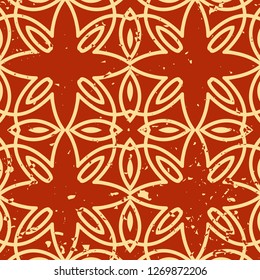 Vector modern tiles pattern. Abstract art deco seamless monochrome background