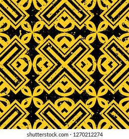 Vector modern tiles pattern. Abstract art deco seamless monochrome background