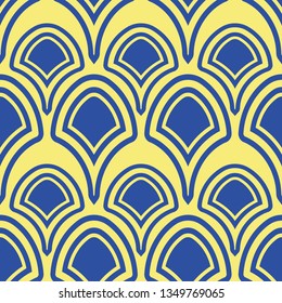 Vector modern tiles pattern. Abstract art deco seamless luxury background