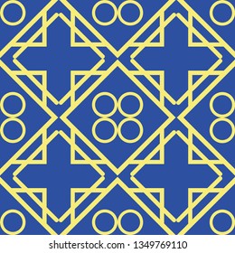 Vector modern tiles pattern. Abstract art deco seamless luxury background
