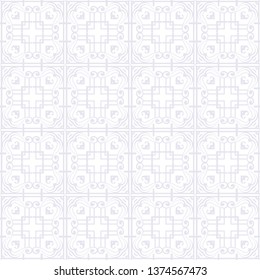Vector modern tiles pattern. Abstract art deco seamless monochrome background