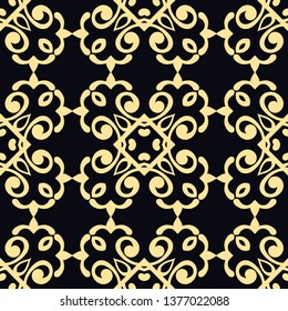 Vector modern tiles pattern. Abstract art deco seamless monochrome background