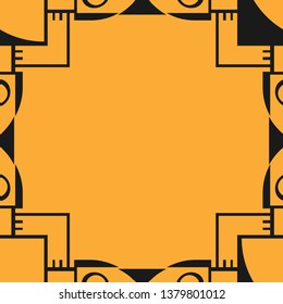 Vector modern tiles pattern. Abstract art deco seamless monochrome background