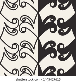Vector modern tiles pattern. Abstract art deco seamless monochrome background or wallpaper