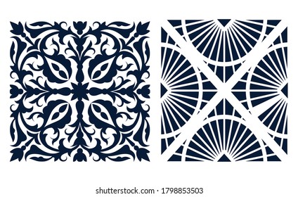 Vector modern tiles pattern. Abstract design 