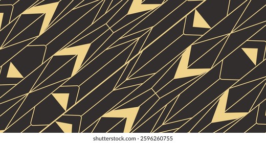 Vector modern tiles pattern. Abstract art deco seamless monochrome background.eps10.