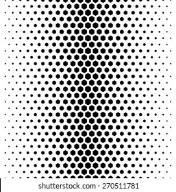 Vector modern tiles pattern  Abstract gradient op art seamless monochrome background and hexagon
