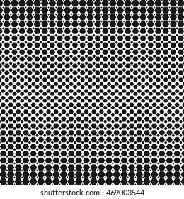 Vector modern tiles pattern. Abstract gradient op art seamless monochrome background with hexagon