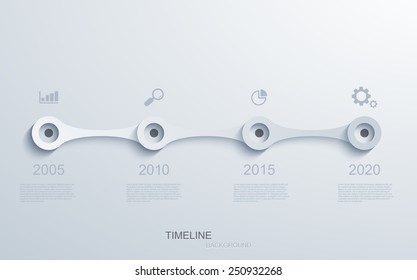 Vector modern timeline infographic. Business development. Eps10